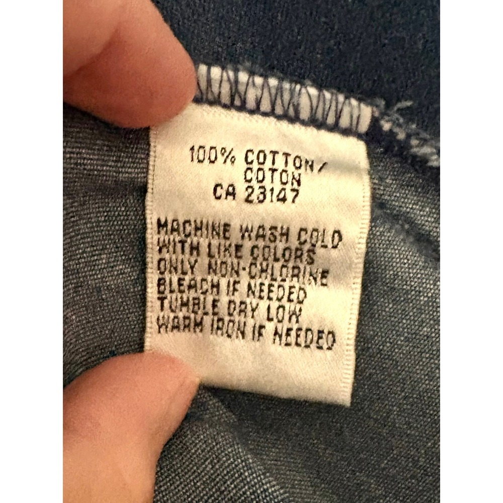 Vintage Talbots Denim Maxi Dress 100% Cotton Sleeveless Side Cinch Wrap Skirt 10 - Picture 5 of 12
